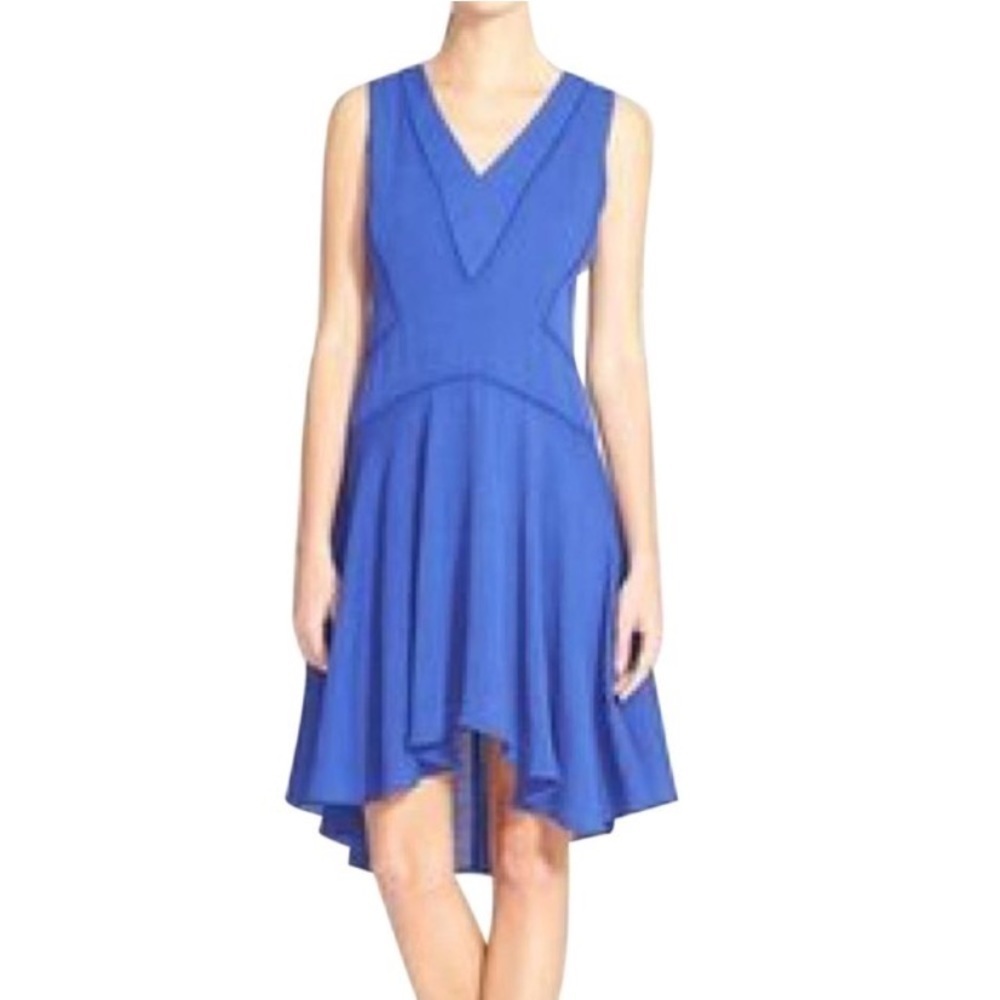 Rebecca Taylor Blue Crepe Gauze Tiered Dress NWT